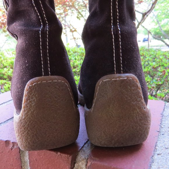 Vintage Gattino Leather Boots - Size 39 - Brown - Contrast Stitching - Suede - Picture 13 of 16